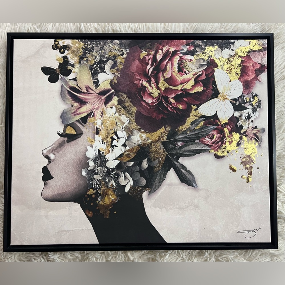 Framed Canvas Picture: woman